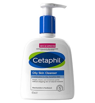 Cetaphil Oily Skin Cleanser, Face Wash for Combination to Oily Sensitive Skin 473ml
