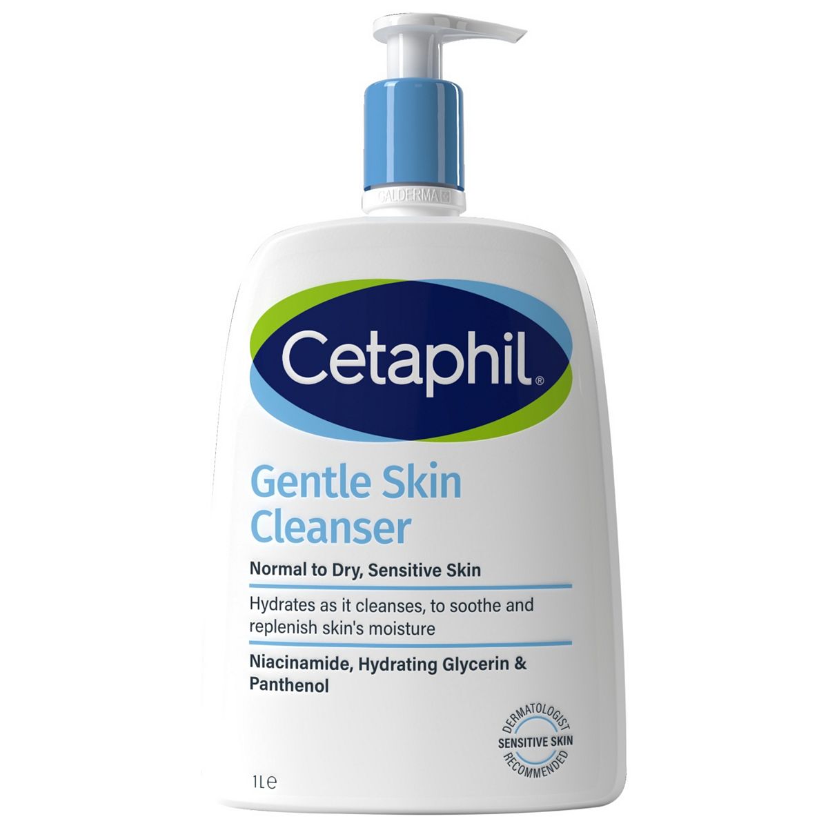 Cetaphil Gentle Skin Cleanser, Face & Body Wash For Normal To Dry Sensitive 1L Family Size