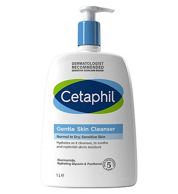 Cetaphil Gentle Skin Cleanser, Face & Body Wash for Normal to Dry Sensitive Skin 1L Family Size