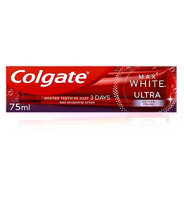 Colgate Max White Ultra Active Foam Whitening Toothpaste 75ml