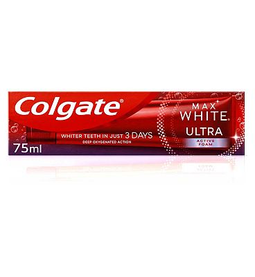 Colgate Max White Ultra Active Foam whitening toothpaste