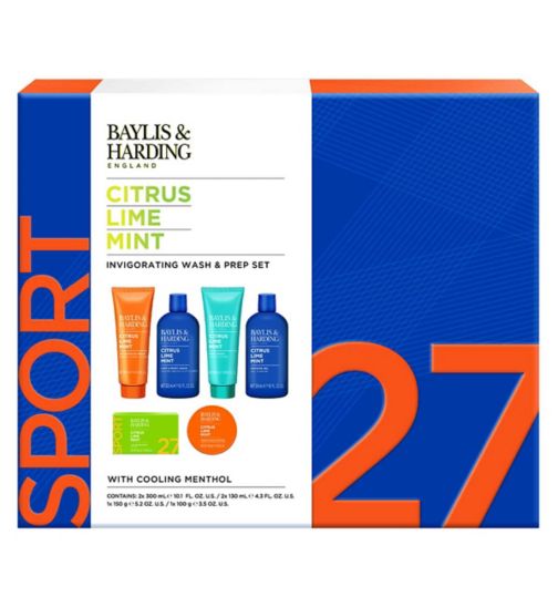 Baylis & Harding Men's Citrus Lime & Mint Invigorating Shower & Prep Set Gift Set