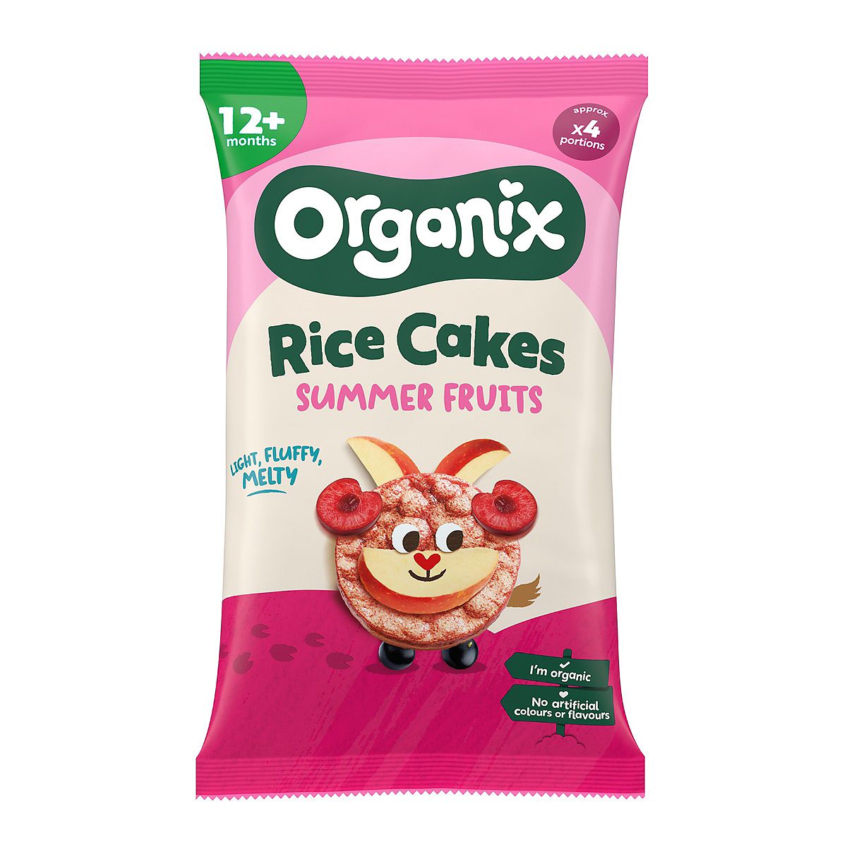 Organix Summer Fruits Rice Cakes Organic Toddler Snacks 12 Months Plus 40g