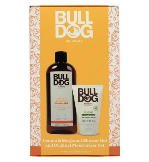 Bulldog Lemon & Bergamot Shower Gel and Original Moisturiser Set