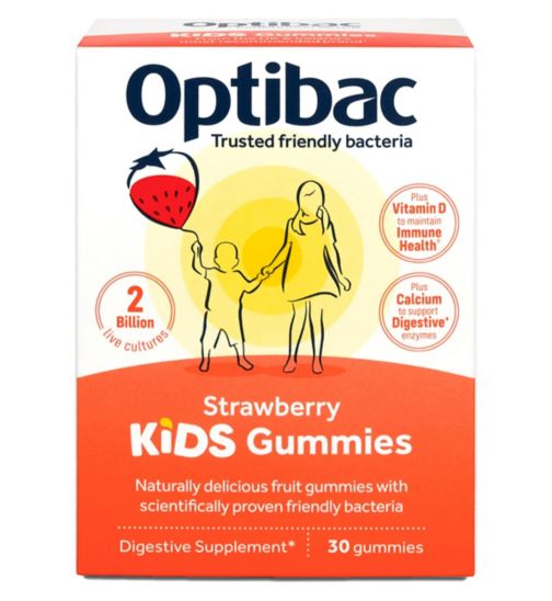 Optibac Strawberry Flavour Kids Gummies 30 Gummies