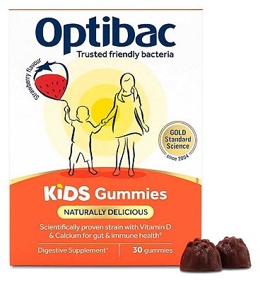 Optibac Strawberry Flavour Kids Gummies 30 Gummies