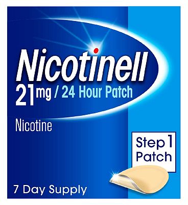 Nicotinell Nicotine Patch, Quit Smoking Aid Step 1, 24 Hour Patch, 21 mg, Pack of 7