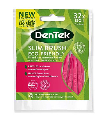 Dentek Slim Brush 32 Count Deep Clean Tight Teeth (6 Pack)