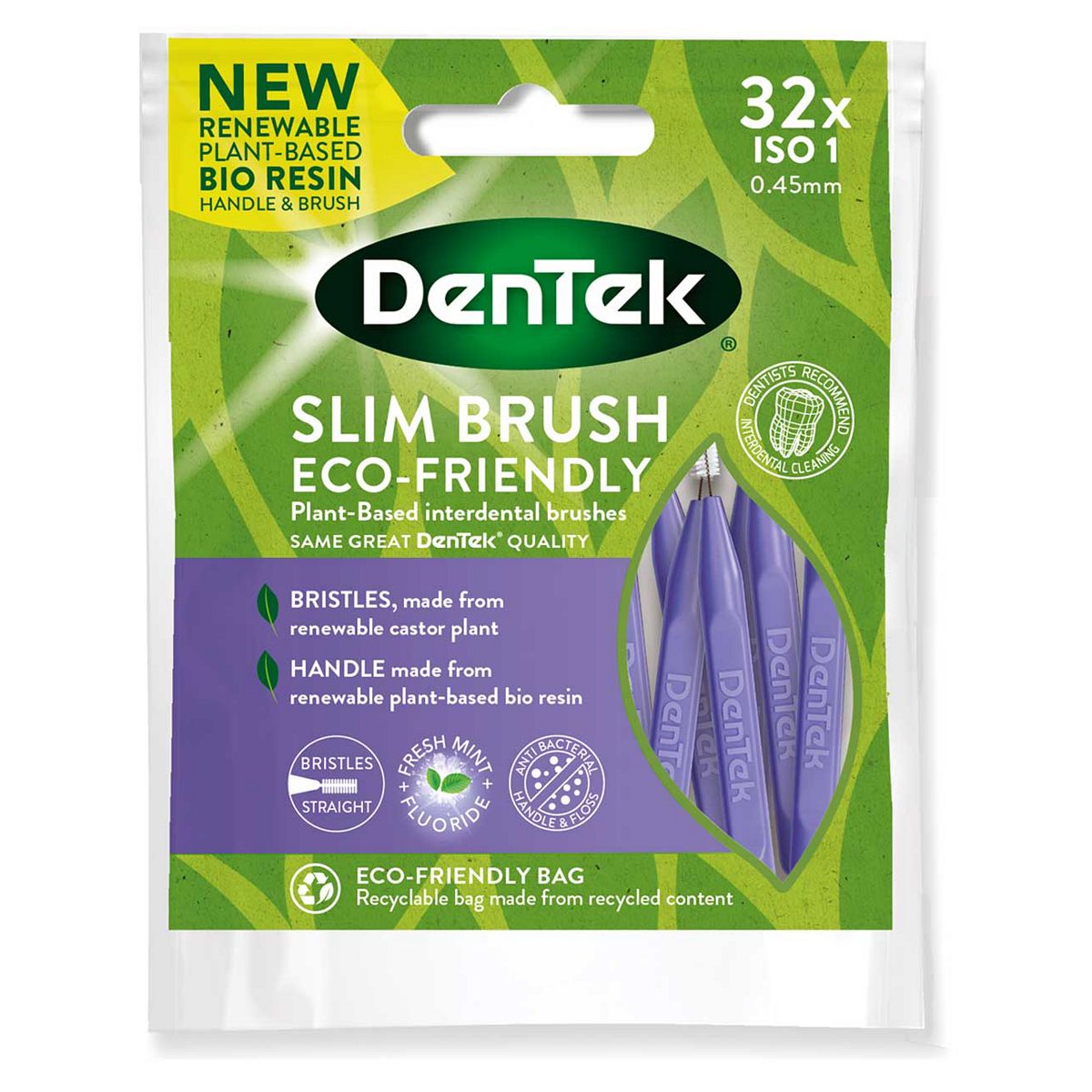 Dentek Eco Slim Brush Ultra Fine Iso1 Purple 32S