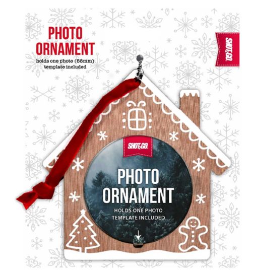 Shot2go Wooden Photo Ornament Gingerbread House