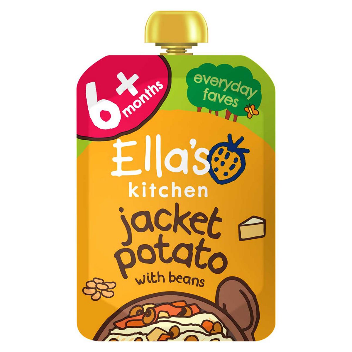 Ella's Kitchen Organic Jacket Potato, Beans And Cheese Baby Food Pouch 6+ Months 100G