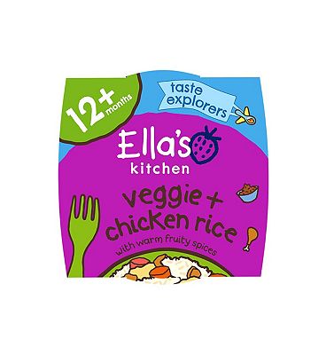 Ella’s Kitchen Organic Vegetable Chicken Rice Toddler Tray Meal 12+ Months 200g