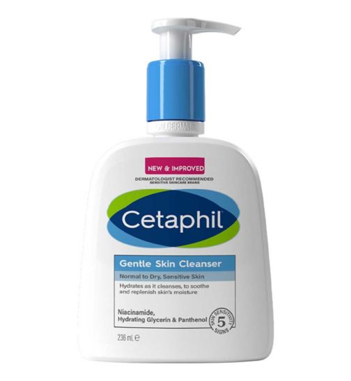 Cetaphil Gentle Skin Cleanser, Face & Body Wash for Normal to Dry Sensitive Skin 236ml