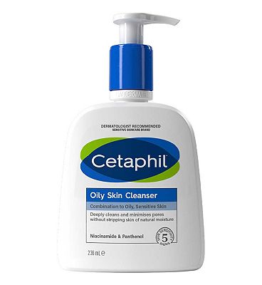 Cetaphil Oily Skin Cleanser, Face Wash for Combination to Oily Sensitive Skin 236ml