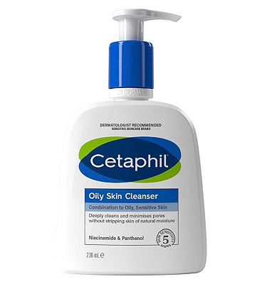 Cetaphil Oily Skin Cleanser, Face Wash for Combination to Oily Sensitive Skin 236ml