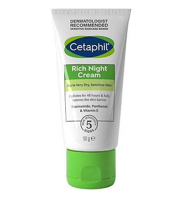 Cetaphil Rich Night Cream, Face Moisturiser for Dry to Very Dry Sensitive Skin 50g