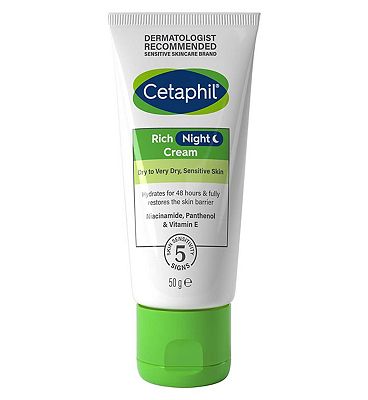 Cetaphil Rich Night Cream, Face Moisturiser for Dry to Very Dry Sensitive Skin 50g