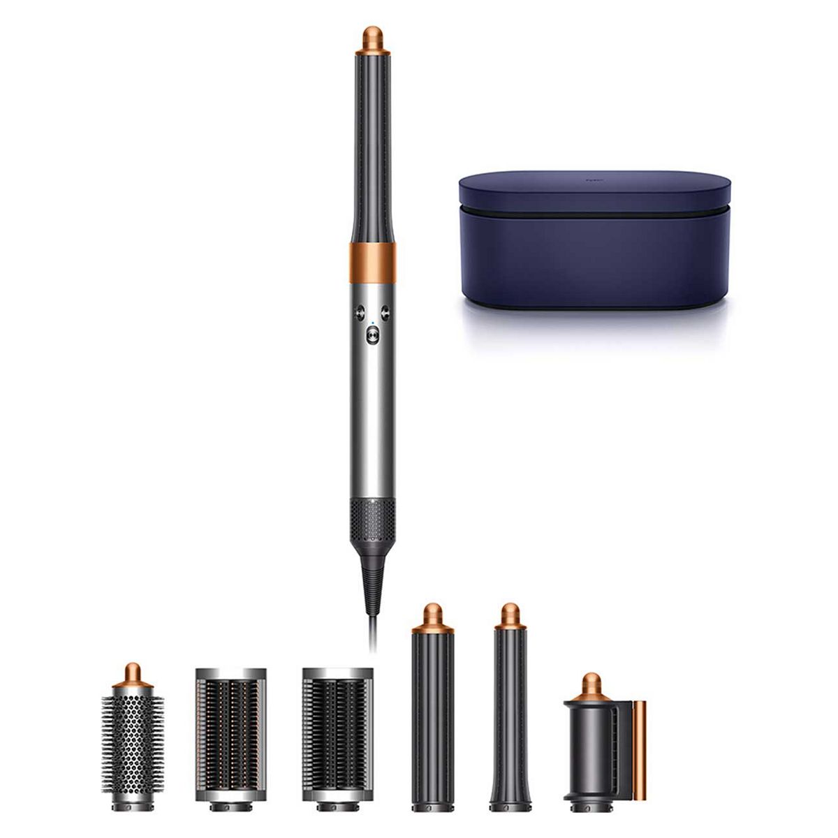 Dyson Airwrap Multi-Styler And Dryer Complete Long With Presentation Case Nickel Copper