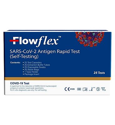 Flowflex Antigen Rapid Test Lateral Flow Self-Testing Kit 25 Pack