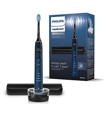 Philips Sonicare DiamondClean 9000 Special Edition Electric Toothbrush with app, Aquamarine, HX9911/
