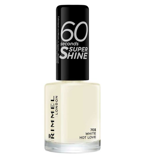 Rimmel 60 Seconds Super Shine Nail Polish White Hot Love