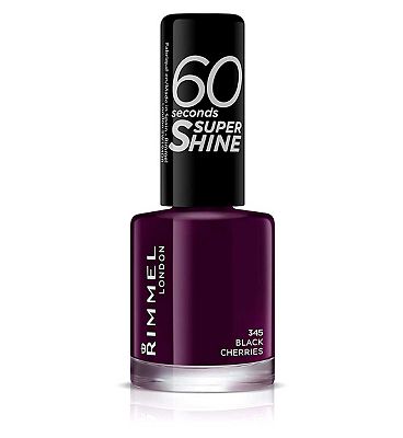Rimmel 60 Seconds Super Shine Nail Polish 345 Black Cherries