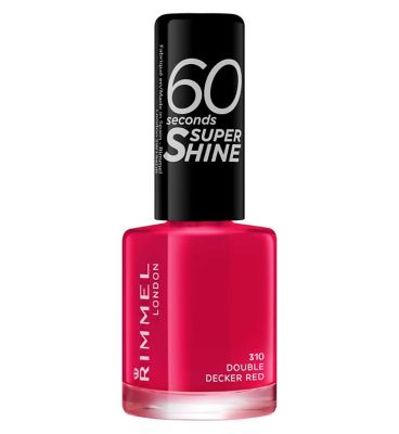 60 Seconds Super Shine Nagellack – Farbe N.312 Be Red-Y | Schnelltrocknend & Hochglänzend