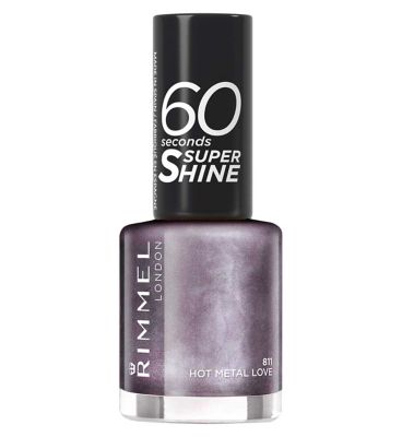Rimmel 60 Seconds Super Shine Nail Polish Hot Metal Love Boots
