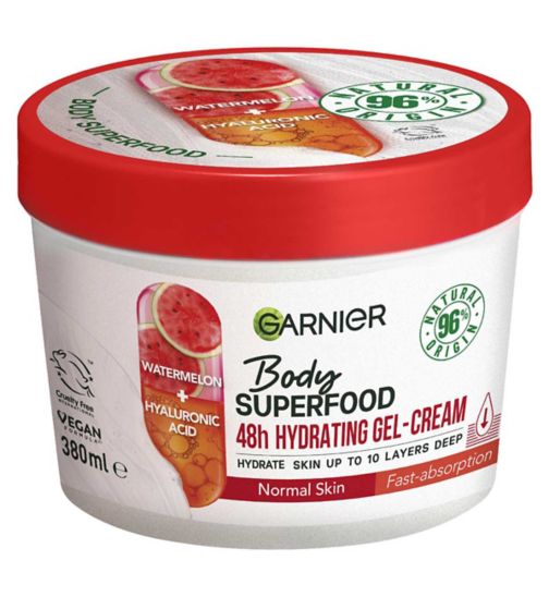 Garnier Body Superfood, Hydrating Gel-Cream, Watermelon & Hyaluronic Acid 380ml 