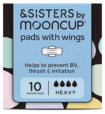 &SISTERS by Mooncup Heavy Pads with Wings. Zero irritants.