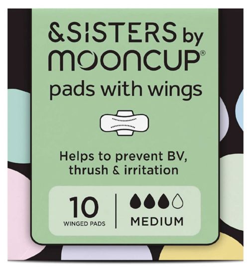 &SISTERS by Mooncup® Medium Pads with Wings. Zero irritants.