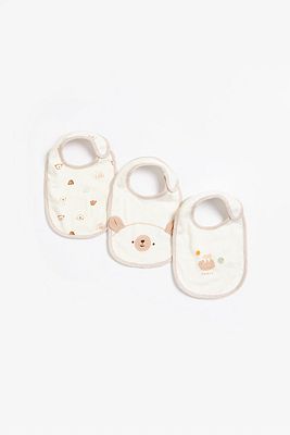 Mothercare Lovable Bear Newborn Bibs - 3 Pack