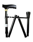 NRS Folding Walking Stick Black