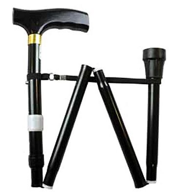 NRS Folding Walking Stick Black