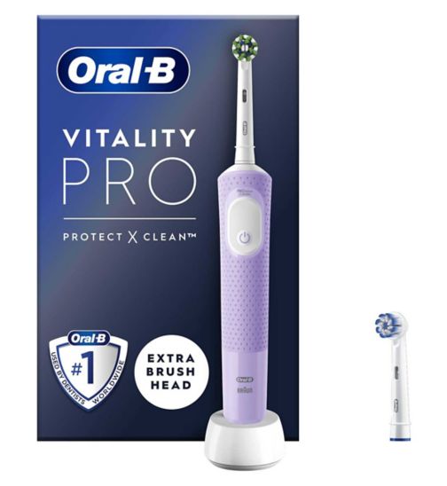 Oral-B Vitality Pro Purple Electric Toothbrush Designed By Braun