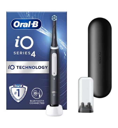 Oral-B iO4 Black Electric Toothbrush Designed By Braun