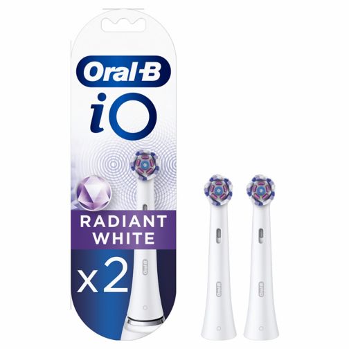 Oral-B iO Radiant White Toothbrush Heads, Pack of 2 Counts