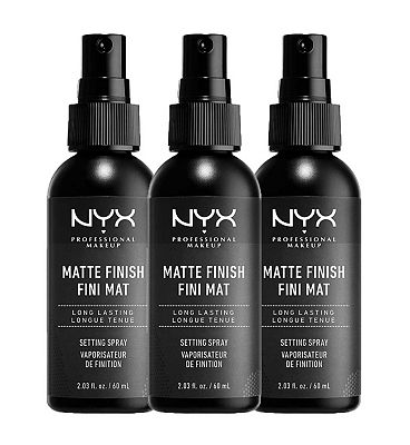 NYX Professional Makeup Setting Spray - Matte Finish - 3 X Setting Sprays