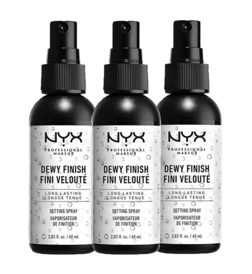 NYX Long-Lasting Makeup Setting Spray;NYX Professional Makeup Make Up Setting Spray - Dewy Finish - 3 X Sprays;NYX Professional Makeup Setting Spray - Long Lasting Dewy Finish