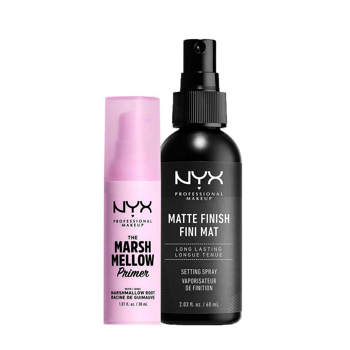 NYX Professional Makeup Smooth Base Primer & Matte Finish Setting Spray Set
