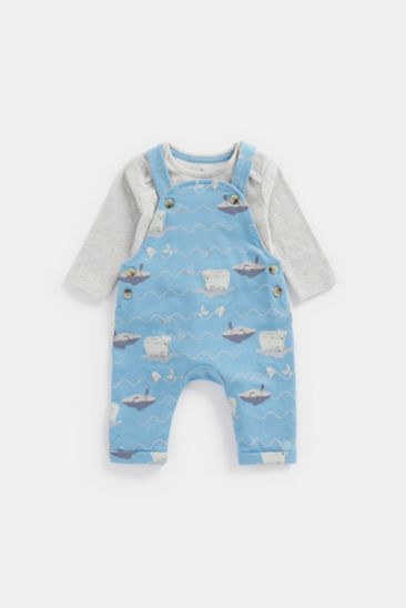 Icy Waters Dungarees and Bodysuit Set