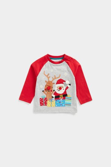 Festive Santa Long-Sleeved T-Shirt