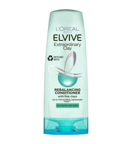 L'Oreal Paris Elvive Extraordinary Clay Conditioner for Oily Roots, Dry Ends 300ml