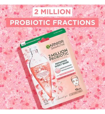 Garnier 2 Million Probiotic Fractions Repairing Face Sheet Mask 22g (2)