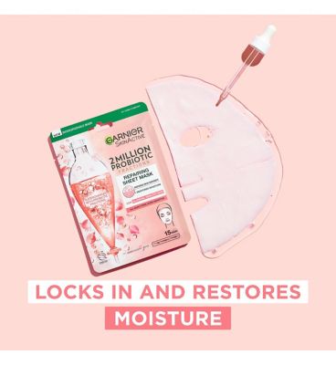 Garnier 2 Million Probiotic Fractions Repairing Face Sheet Mask 22g (3)