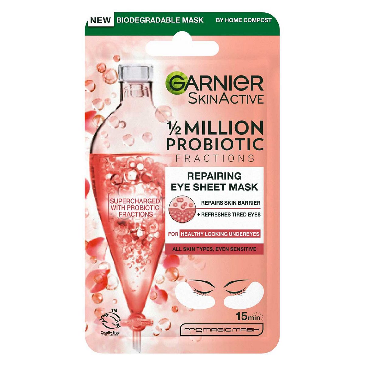 Garnier Probiotic Fractions Repairing & Illuminating Eye Sheet Mask 6g