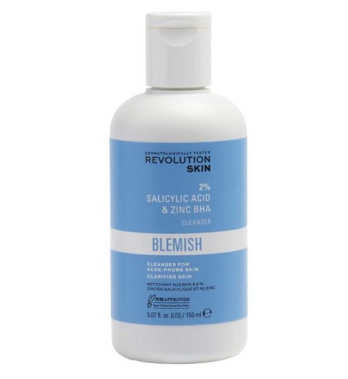 Revolution Skincare 2% Salicylic Acid & Zinc BHA Anti Blemish Cleanser 150ml