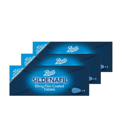 Boots Sildenafil 50mg Film-Coated Tablets - 12 Tablets