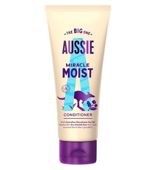 Aussie Miracle Moist Moisture-Quenching Vegan Hair Conditioner 350ml
