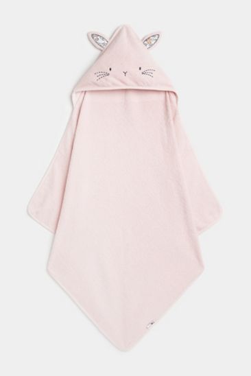 Mothercare Cuddle and Dry pink bunny